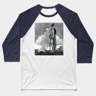 Freya and Svipdag - John Bauer Baseball T-Shirt